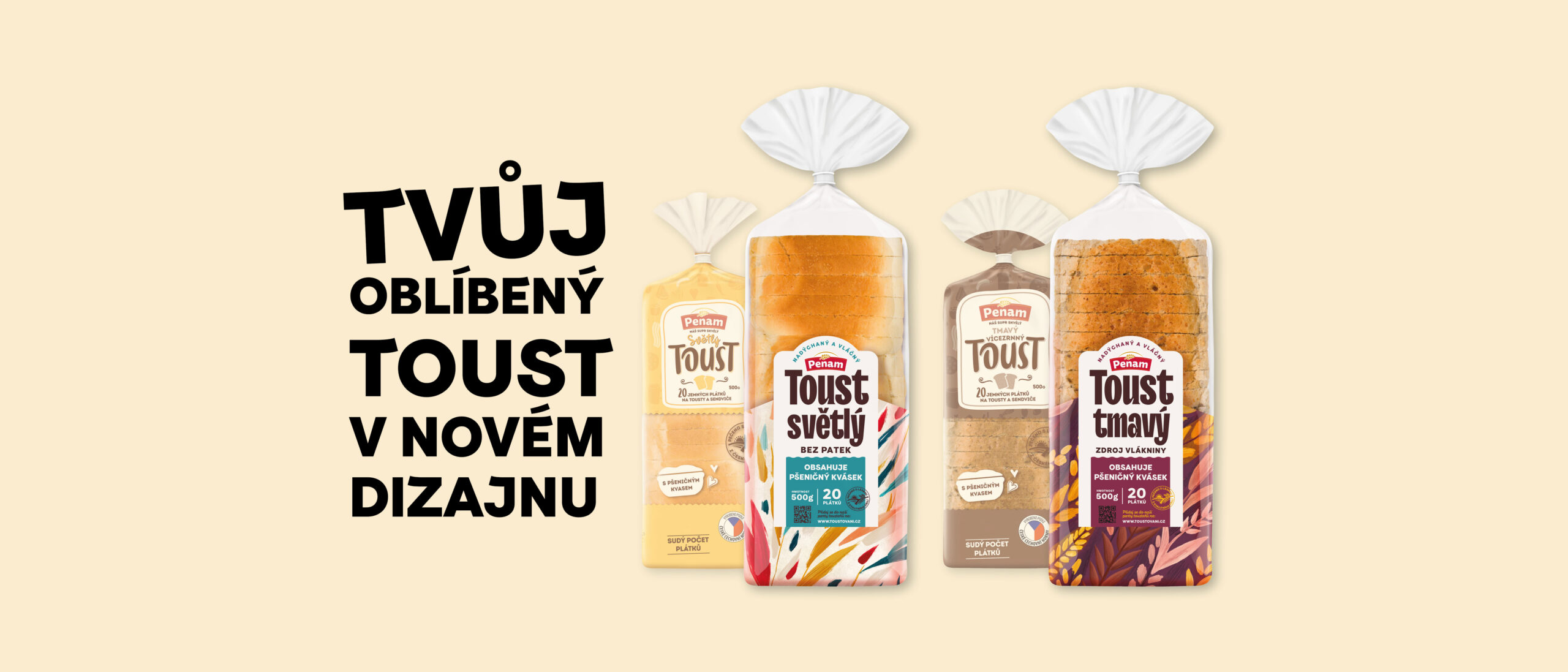 Penam tousty v novém designu